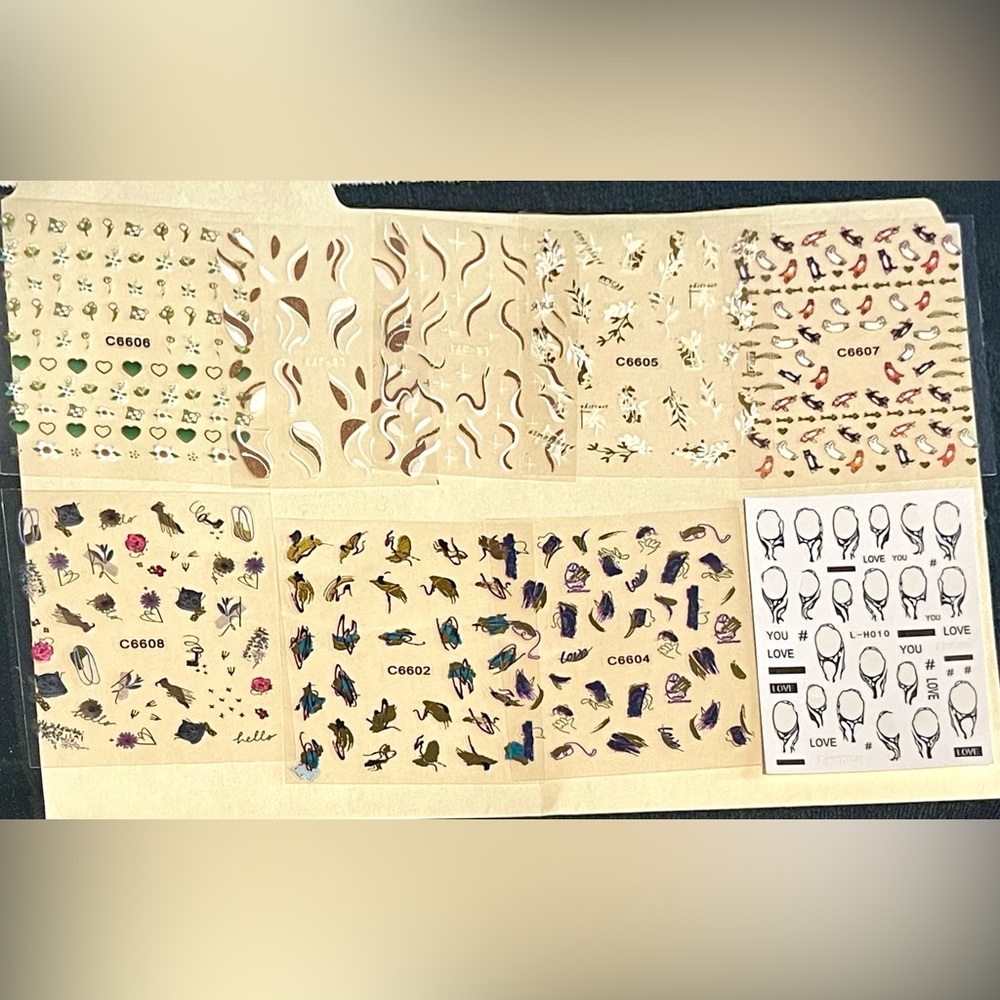 Colorful Unique Nail Art Stickers